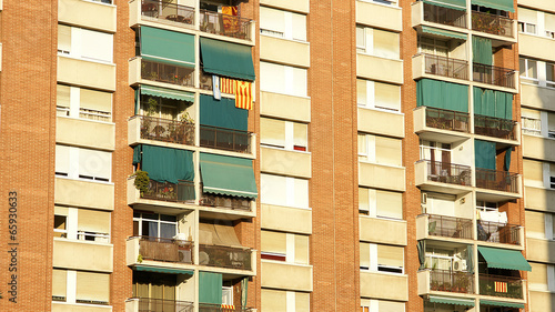 Fachada de un edificio en Barcelona