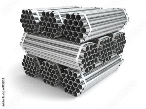 Metal pipes. Steel industry