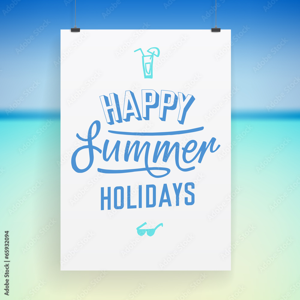 Summer holiday poster design Summer holiday poster design