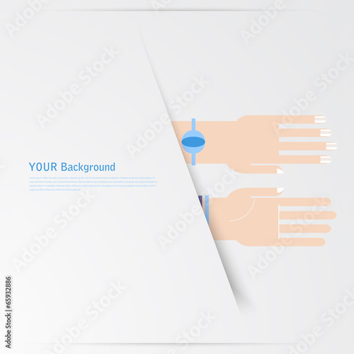 Business hands gestures design elements. isolated