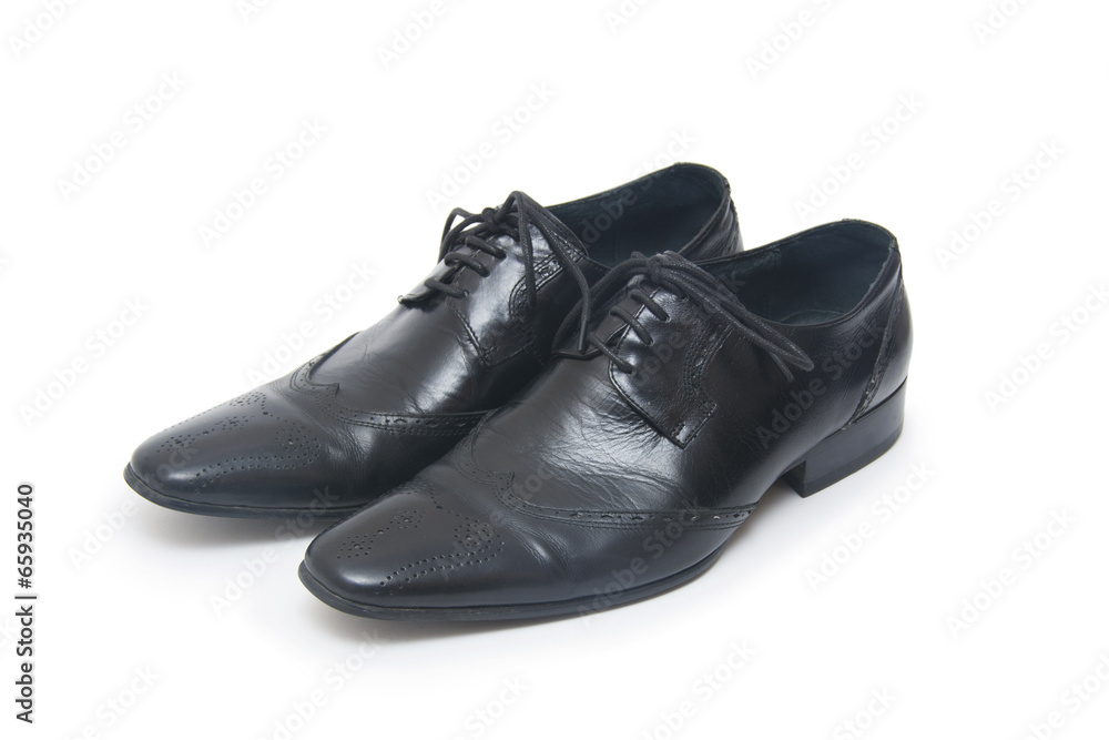 Male fashion with shoes on white Male fashion with shoes on white