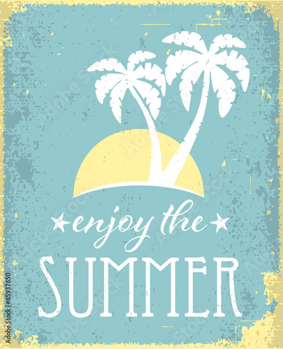 Vintage retro summer poster