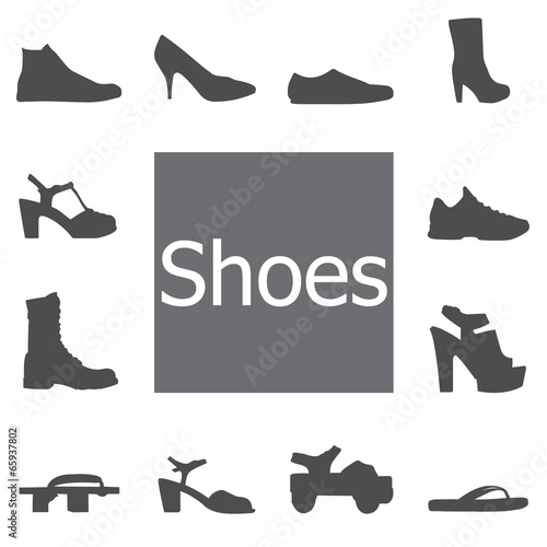 shoes icon set.