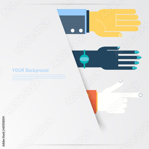 Business hands gestures design elements. isolated