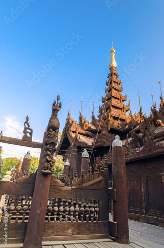 Shwe Inbin Abbey. Mandalay. Myanmar. photo