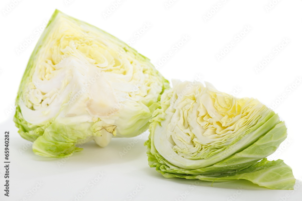 Close - up green fresh cabbage vegetable Close - up green fresh cabbage vegetable