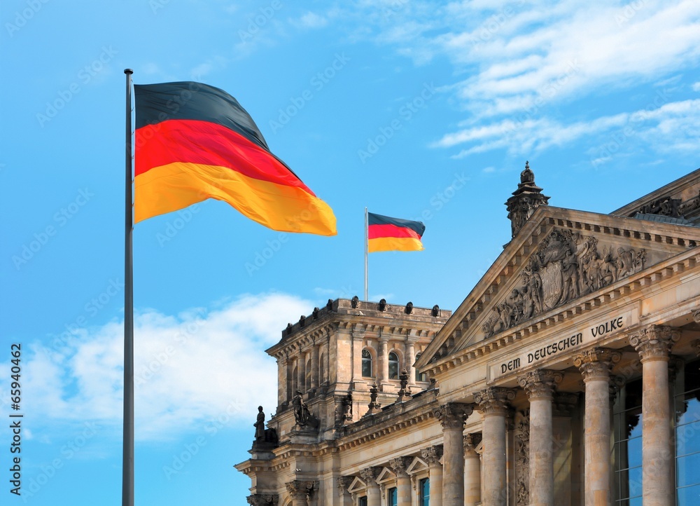 Flagge und Reichstag