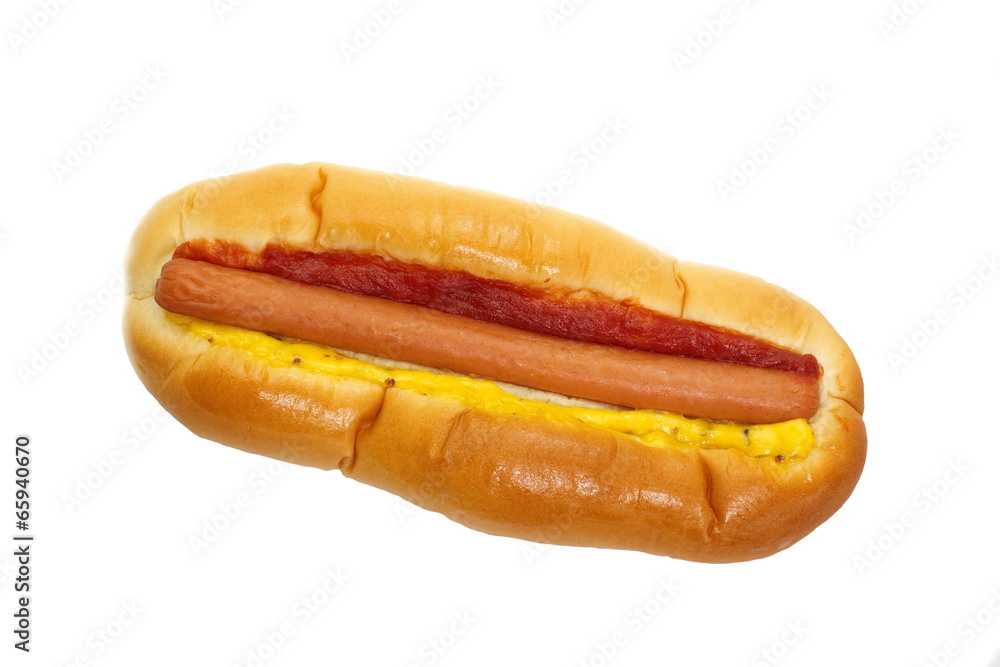 close - up hotdog sausage on white background close - up hotdog sausage on white background