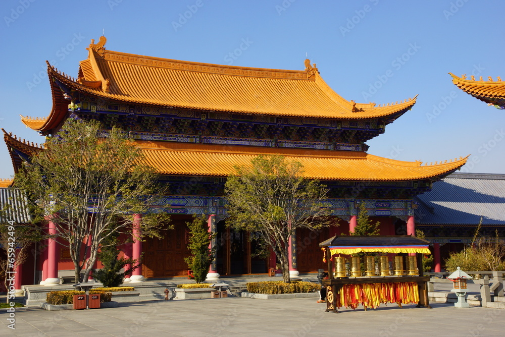 Three buddhist pagodas in Dali old city, Yunnan province, China Three buddhist pagodas in Dali old city, Yunnan province, China
