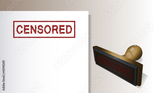 Censored Rubber Stamp