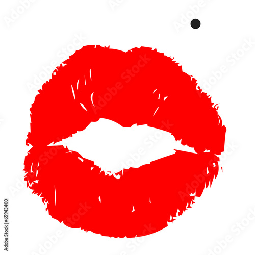 levres et grain de beauté