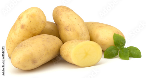 Potatoes isolated on white background