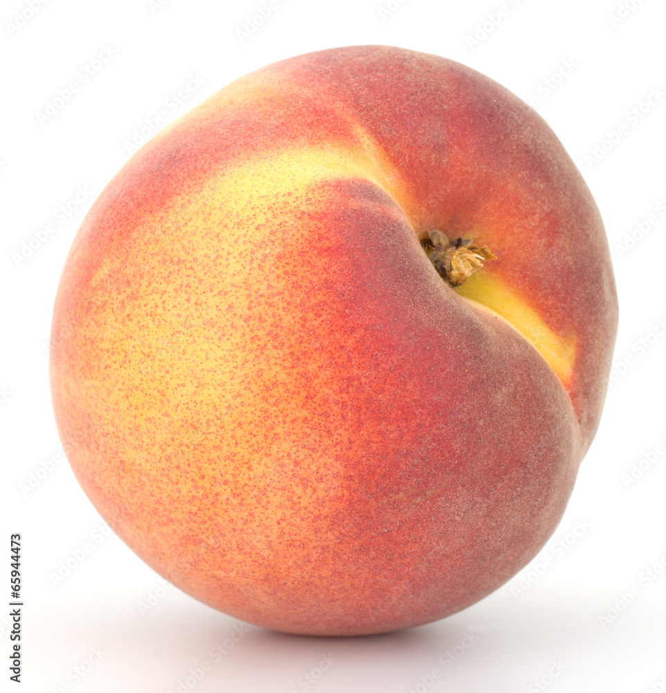 Ripe peach fruit isolated on white background Ripe peach fruit isolated on white background
