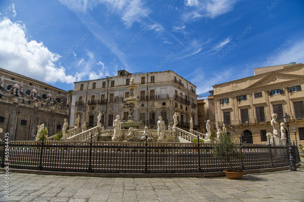 Pretoria fountain in Palermo