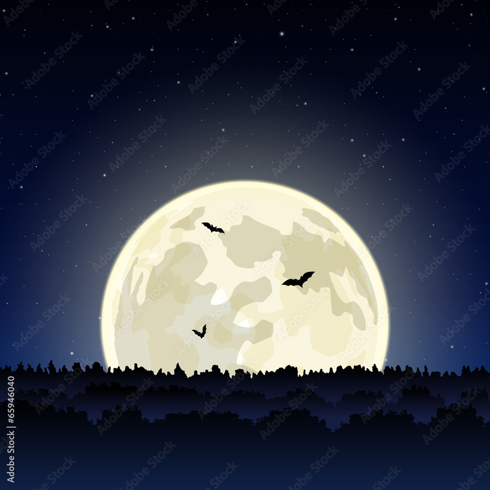 Naklejka premium Night landscape