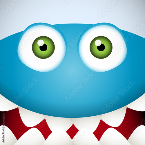 Blue Monster face