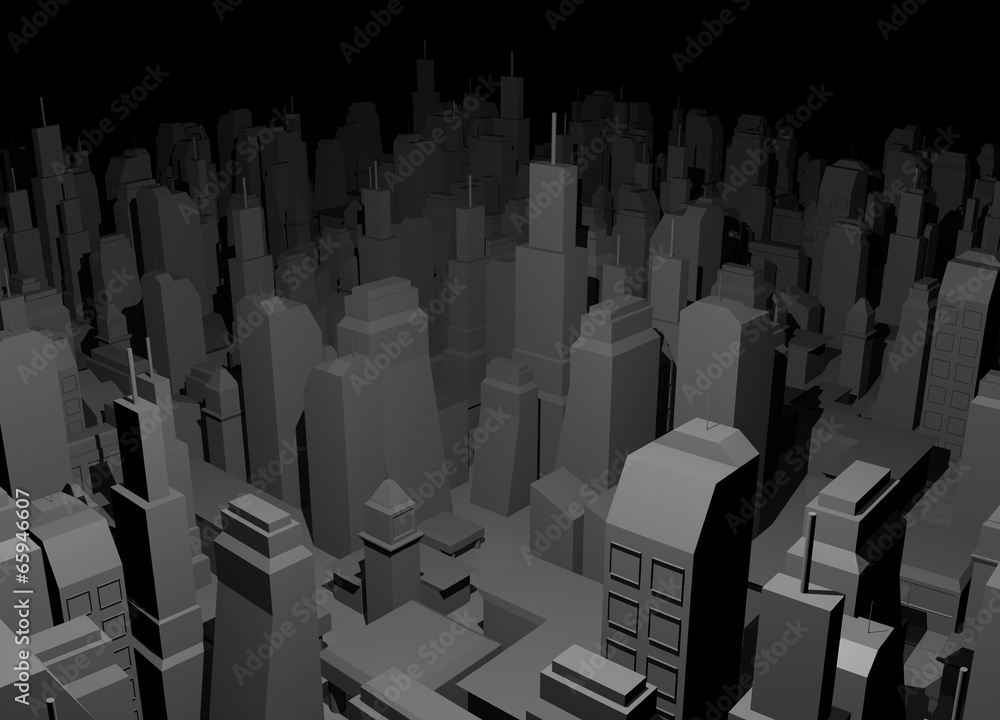 Fototapeta premium Night city render