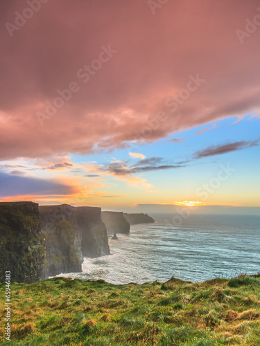 Cliffs of Moher at sunset in Co. Clare Ireland © Voyagerix