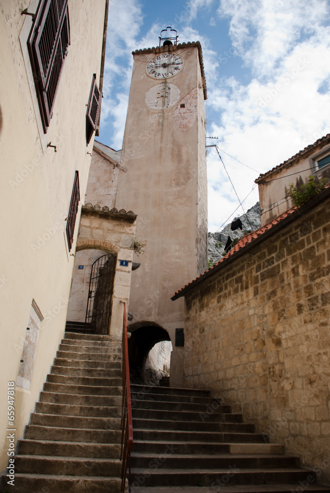 Clock tower in Omis