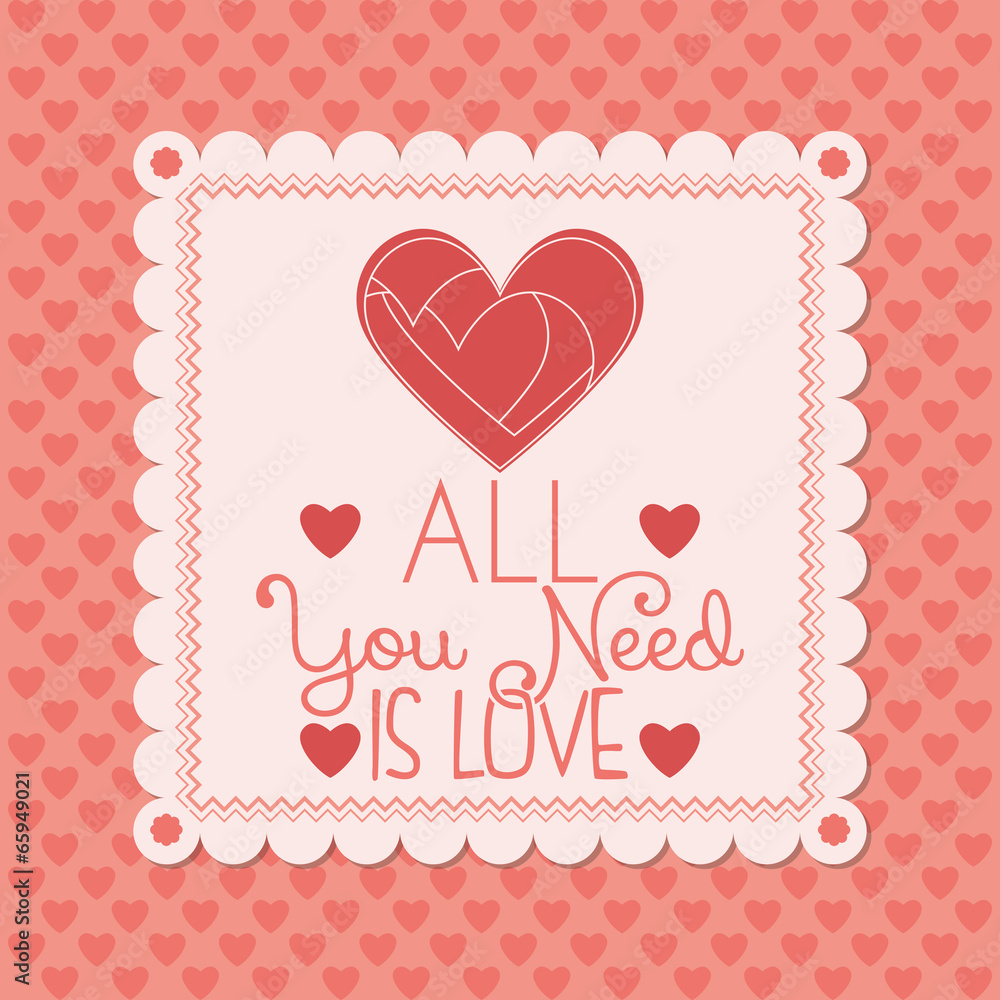 Cute Love Or Saint Valentine Card Template Editable