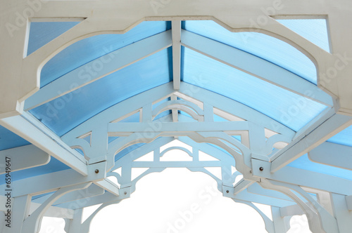 Canvas Print wood frame of a summerhouse