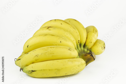 Banana on white background