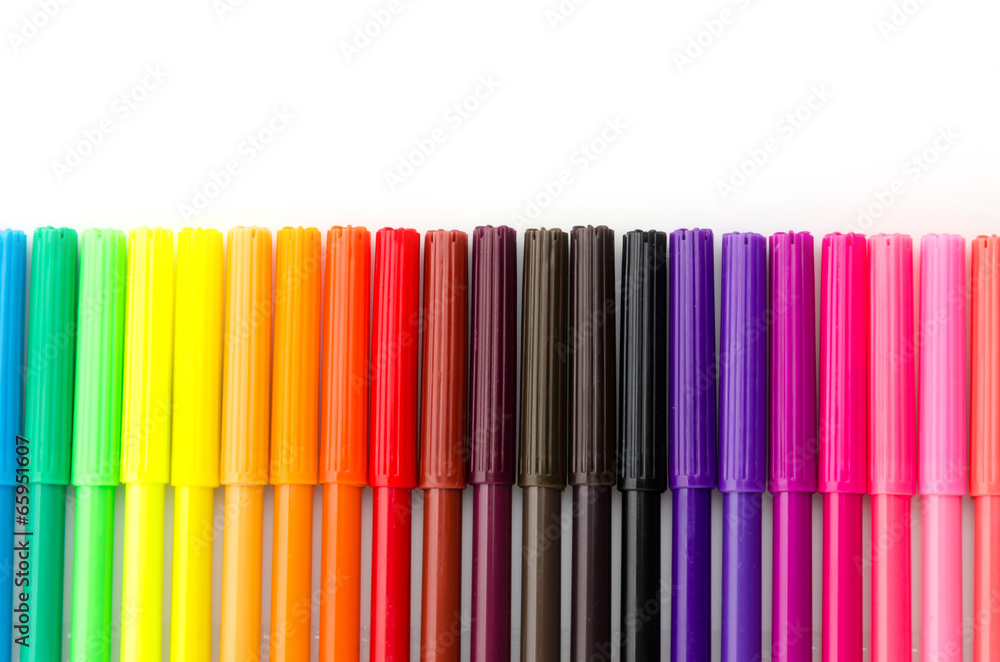 Color pen isolated on white background Color pen isolated on white background