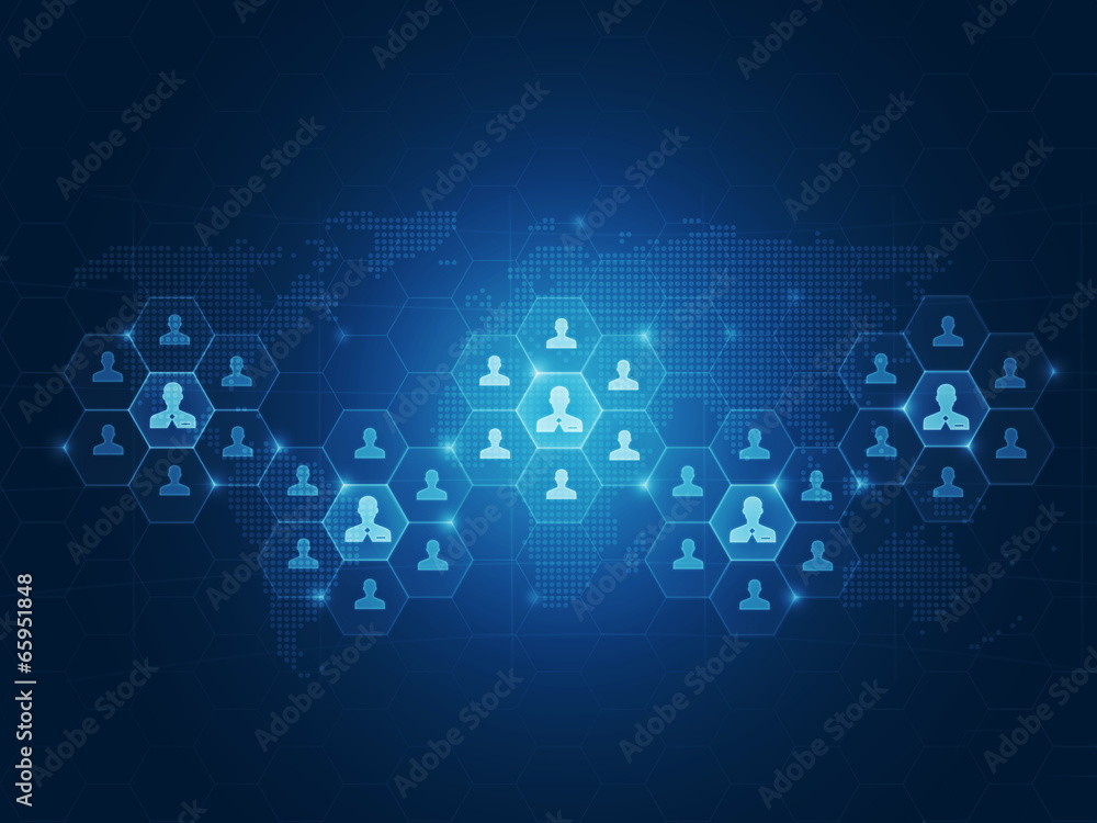 business conection on global background business conection on global background