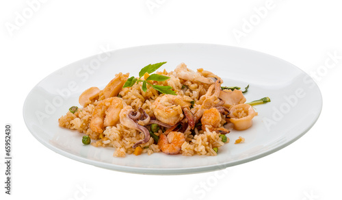 Rice with seafood