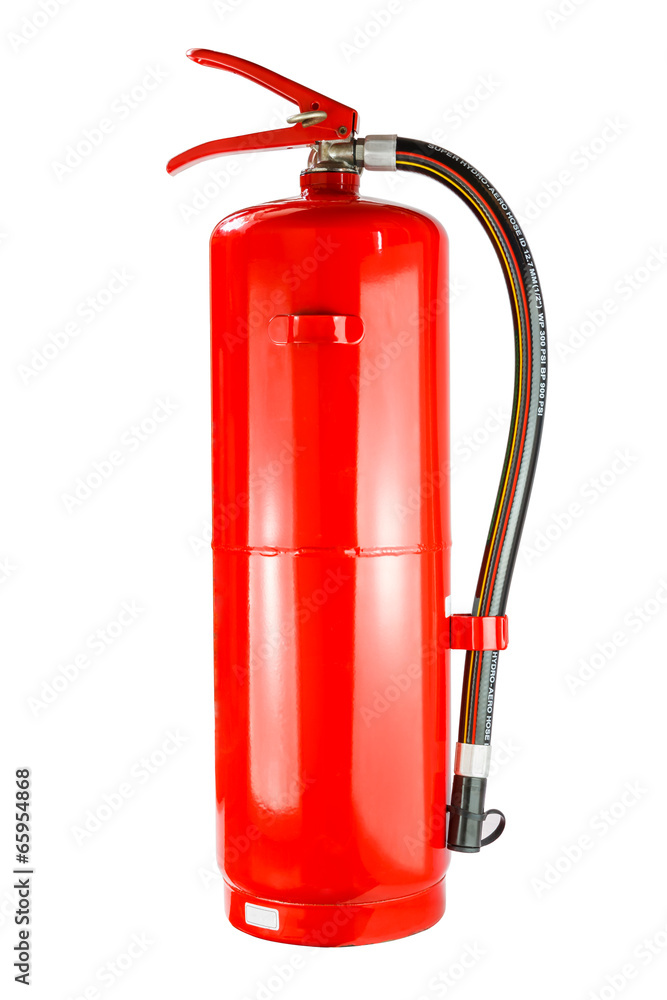 Chemical fire extinguisher isolated, with clipping path