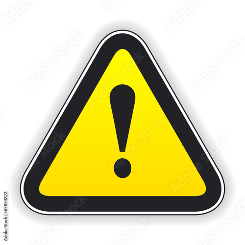 Attention sign. Vector illustration.