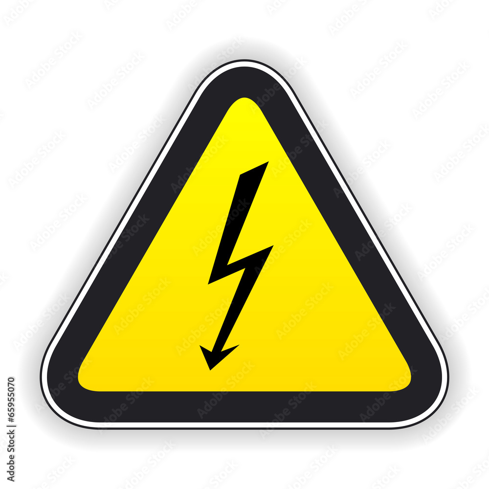 Attention sign. Vector illustration.