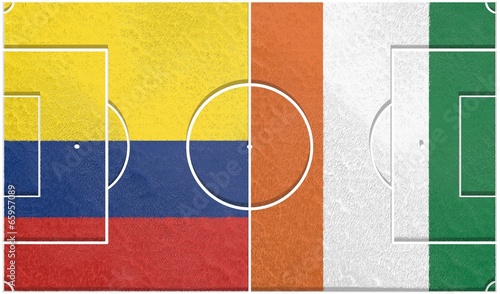 colombia vs ivory coast group c 2014, football field