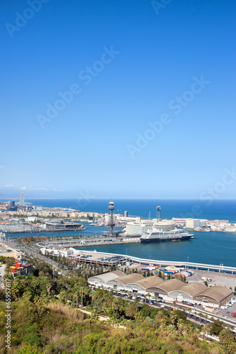 Barcelona Port from Above
