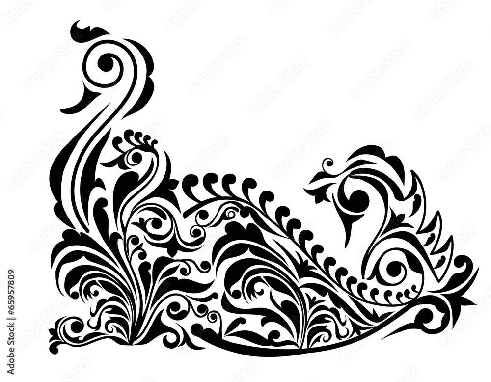 Swan Pattern Design-Vector Swan Pattern Design-Vector