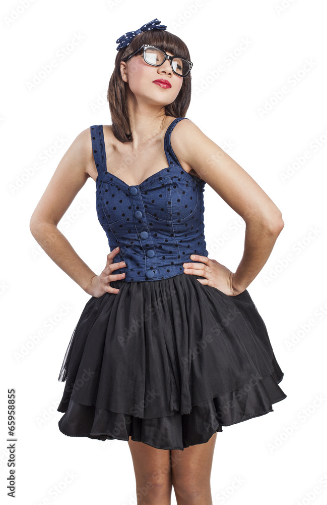 beautiful young woman wearing like a pin up beautiful young woman wearing like a pin up
