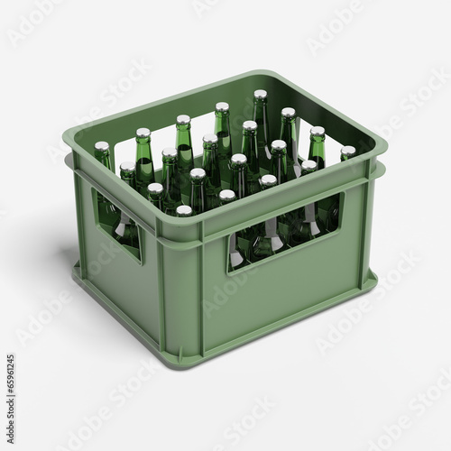 Drink crate with beer bottles