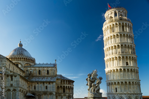 Fotografia, Obraz Piazza dei Miracoli with leaning tower, Pisa, Tuscany, Italy