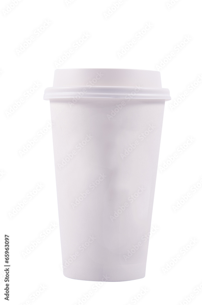 Paper cup on white background Paper cup on white background