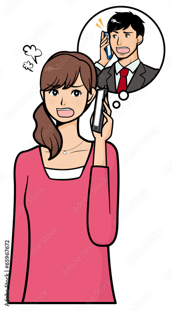 喧嘩する男女 喧嘩する男女