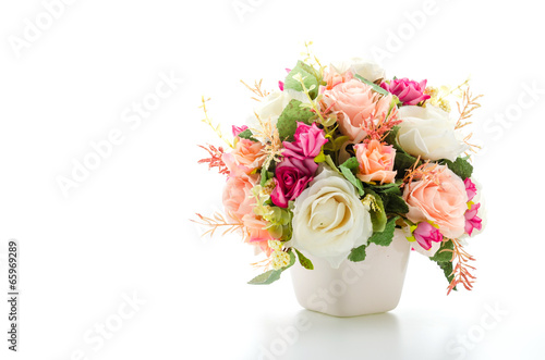 Wallpaper Mural Bouquet flowers isolated on white Torontodigital.ca