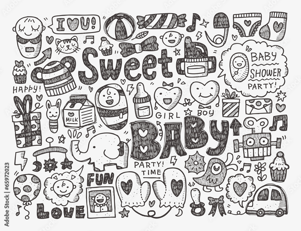 doodle baby background doodle baby background