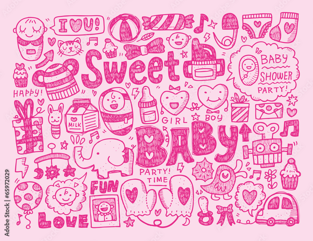 doodle baby background doodle baby background
