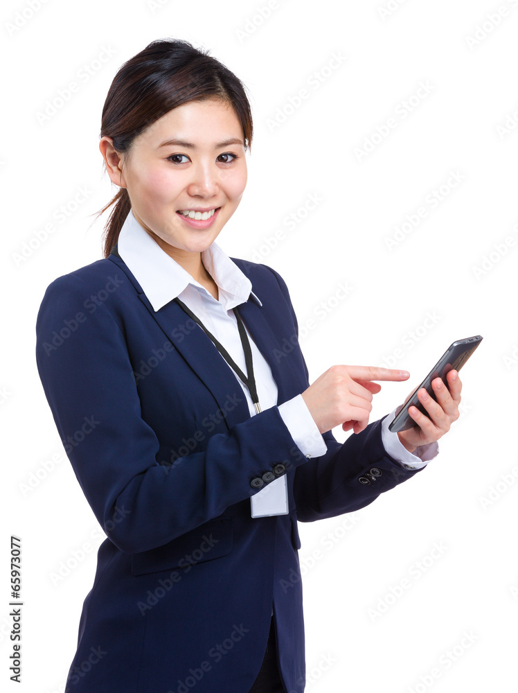 Business woman use smart phone Business woman use smart phone