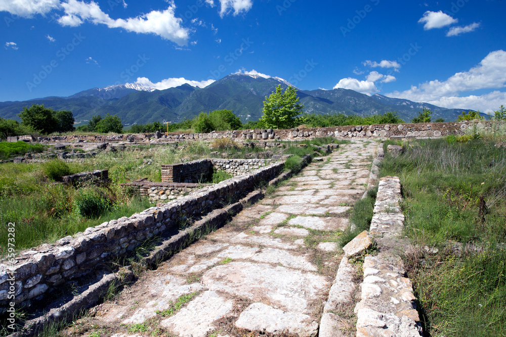 ruins in Dion, Greece.