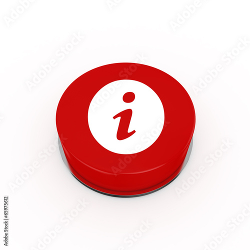 3d Information Web Button - isolated 