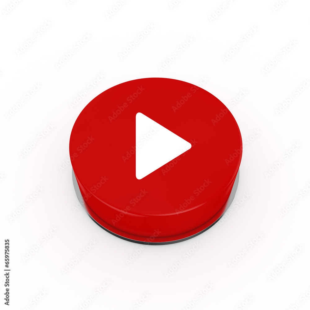 3d Play Music Web Button - isolated 3d Play Music Web Button - isolated