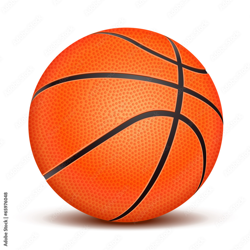 Fototapeta premium Realistic basketball ball isolated on white background