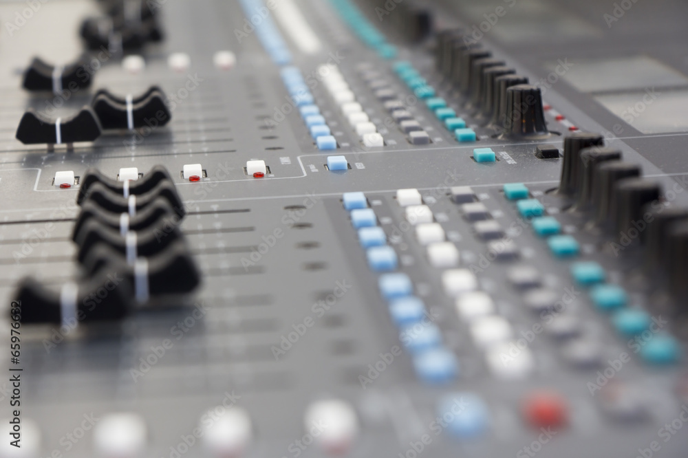 Large Music Mixing desk equipment for sound control buttons equipment for sound mixer control Large Music Mixing desk equipment for sound control buttons equipment for sound mixer control