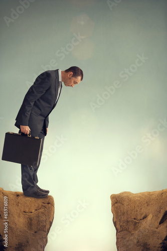 businessman on the edge
